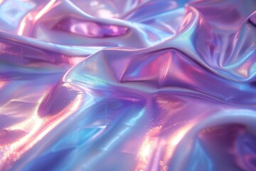 Poster - A captivating closeup of a silky fabric under neon lighting expresses luxury and sensuality in a contemporary artistic style