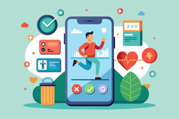 Poster - phone that analyzes your health metrics and provides personalized fitness recommendations