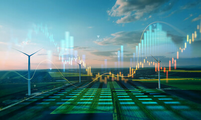 green energy in full development.increase in electricity prices on the world market.
