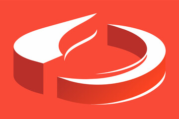 Fototapete - negative space design where the shape is formed by the absence of color or line