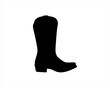 Cowboy boot silhouette icon logo vector illustration isolated on white background