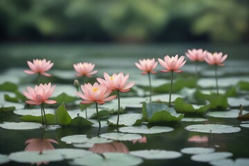 Canvas Print - pink water lily