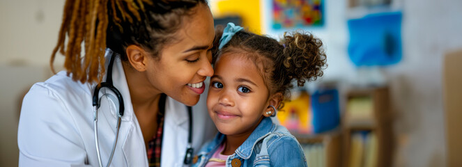 Wall Mural - Annual Pediatric Eye Exam: Young Girl's Eyes Reviewed by Ophthalmologist