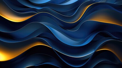 The abstract picture of the two colours of blue and gold colours that has been created form of the waving shiny smooth satin fabric that curved and bend around this beauty abstract picture. AIGX01.