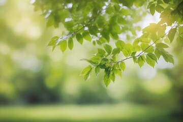 Canvas Print - green leaves background