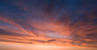 Colourful gradient sky texture after sunset. High resolution quality sky background