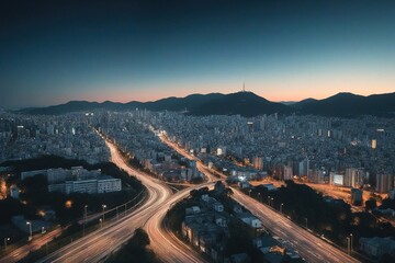 Poster - traffic in the city