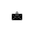 Lock e mail icon isolated on white background