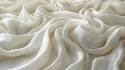 Wall Mural - A close up of a white sheet with some ripples on it, AI