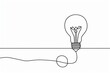 © SKIMP Art - light bulb line drawing illustration with white background, idea concept symbol design, simple flat cartoon doodle Generative AI