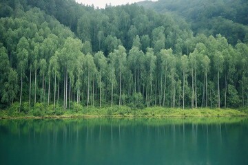 Sticker - lake in the woods