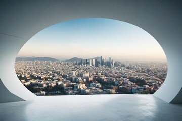 Canvas Print - aerial view of the city