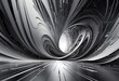Dramatic Black and White Swirling Tunnel Creates Hypnotic Optical Illusion