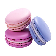 Wall Mural - Macarons isolated on transparent or white background, png