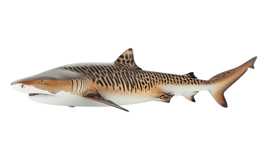 A tiger shark on white background,png