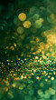 Green and gold glitter background design