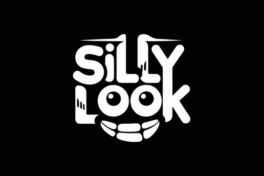A logo with the words silly look on it, AI