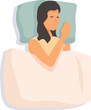 Rest character girl icon cartoon vector. Room resting. Peaceful cozy
