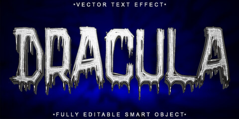 Poster - Horror Dracula Vector Fully Editable Smart Object Text Effect