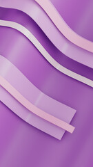 Wall Mural - 3D abstract pastel ribbons or lines against a vertical color background. 3d rendering illustration not AI