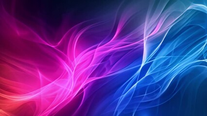 Poster - A visually striking abstract background featuring wavy lines in shades of blue and pink, creating a dynamic and modern aesthetic.