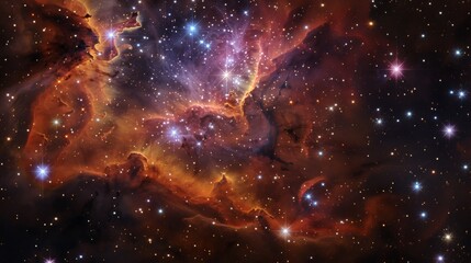 Wall Mural - This image captures the breathtaking beauty of cosmic clouds intertwined with a sparkling star field, illustrating the vastness of the universe