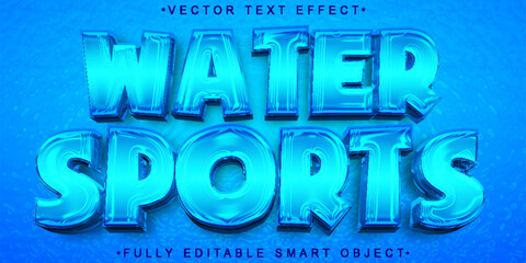 Poster - Water Sports Vector Fully Editable Smart Object Text Effect