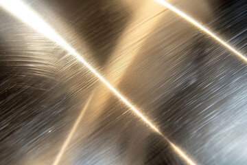 Wall Mural - the image should reflect the sleek, modern essence of metal, with lighting that highlights its refle