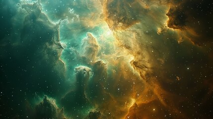 Poster - An intricate network of interstellar clouds and stars, showcasing the complex beauty of space formations