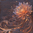 A Gorgeous Metallic Blossom Painting with Rich Textures and Ethereal Vibes