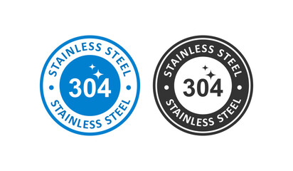 Wall Mural - Stainless steel 304 badge logo template. Suitable for product label and information