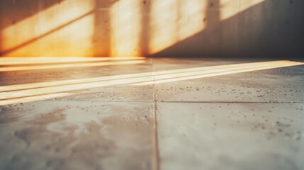 Poster - Serene Dawn Light on Textured Gray Stone Surface - A Peaceful Minimalist Morning