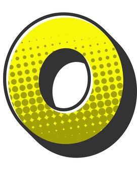 Comic Halftone Alphabet Letter and Number