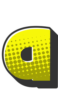 Comic Halftone Alphabet Letter and Number