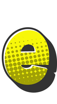 Comic Halftone Alphabet Letter and Number
