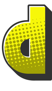 Comic Halftone Alphabet Letter and Number