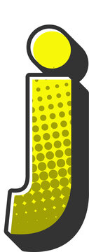 Comic Halftone Alphabet Letter and Number