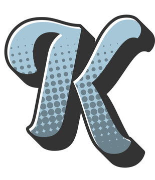 Comic Halftone Alphabet Letter and Number