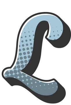 Comic Halftone Alphabet Letter and Number