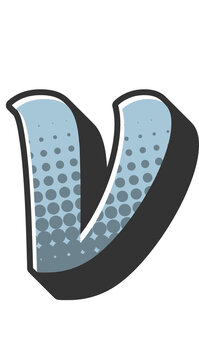 Comic Halftone Alphabet Letter and Number