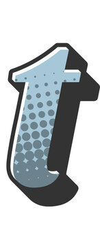 Comic Halftone Alphabet Letter and Number