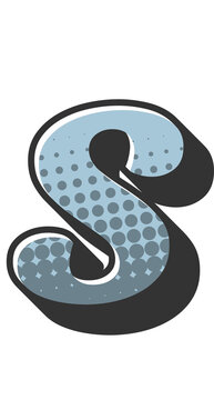 Comic Halftone Alphabet Letter and Number