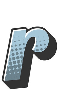 Comic Halftone Alphabet Letter and Number