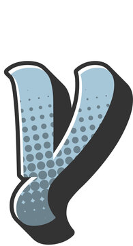 Comic Halftone Alphabet Letter and Number