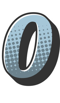 Comic Halftone Alphabet Letter and Number