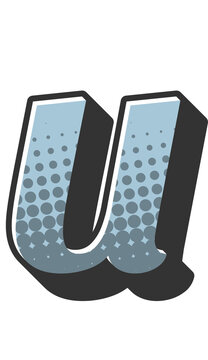 Comic Halftone Alphabet Letter and Number