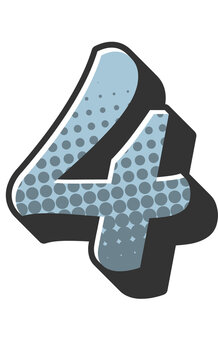 Comic Halftone Alphabet Letter and Number