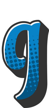 Comic Halftone Alphabet Letter and Number