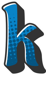 Comic Halftone Alphabet Letter and Number