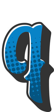 Comic Halftone Alphabet Letter and Number